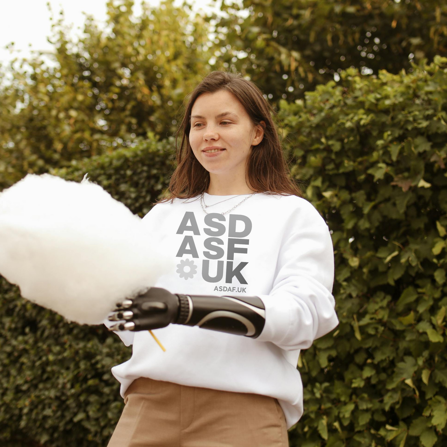 ASDAF Sweatshirt – ASDAF 3×3 Greyscale Design Neurodivergent Pride | Sensory-Friendly Organic Cotton Sweatshirt