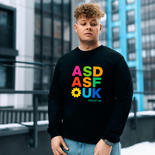 ASDAF Sweatshirt – ASDAF 3×3 Spectrum Design Neurodivergent Pride | Sensory-Friendly Organic Cotton Sweatshirt